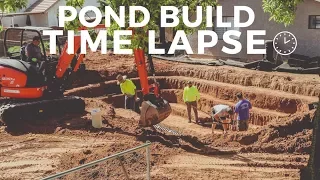 TIME LAPSE of Building our Swimming Pond