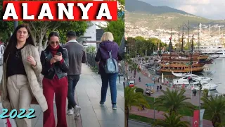 alanya city center walking tour 2022 ! alanya antalya turkey holiday !  turkey street tour travel