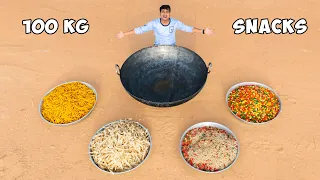 Frying 100 Kg Snacks In Hot Oil | क्या इतने सारे पोला पापड़ बनेंगे ?