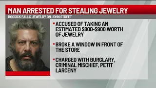 Hoosick Falls man charged in bank jewelry store burglary