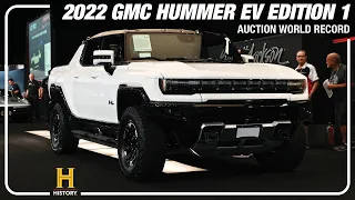 AUCTION WORLD RECORD - 2022 GMC Hummer EV Edition 1 - BARRETT-JACKSON 2022 LAS VEGAS