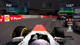 F1 2013 Monaco sidepod touch = Spin