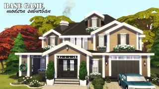 Modern Suburban Home 💫 | Base Game | No CC | The Sims 4 Speed Build