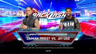 WWE 2K24 | Damian Priest Vs Jey Uso - World Heavyweight Championship | Backlash