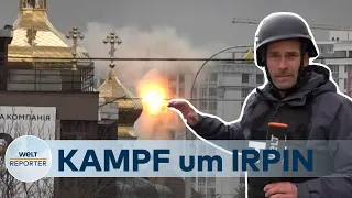 TROMMELFEUER: Steffen Schwarzkopf - Russische Armee stürmt Stadt Irpin | WELT REPORTER