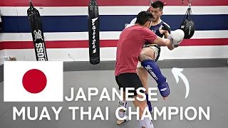 Sparring Japanese Muay Thai Champion (Breakdown)