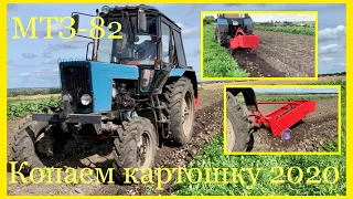 Копаем картофель на МТЗ-82 2020 Картофелекопалка