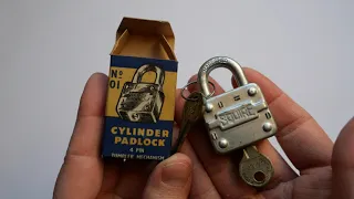 Vintage Squire No. 01 Cylinder Padlock with 4 Pin Tumbler Mechanism