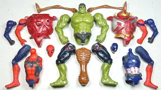 Merakit Mainan Hulk Smash Vs Hulk Buster Vs Spider-Man Vs Captain America Vs Siren Head ~ Avengers