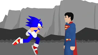 super sonic vs superman animation