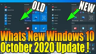 What To Expect In The New Windows 10 October 2020 Update | New Exciting Features 20H2 Update