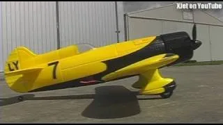 Ron test-flys a new RC plane (the GeeBee Racer).