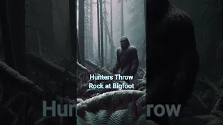Hunters Throw Rock at Bigfoot