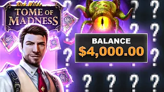 We did $100 SPINS on TOME OF MADNESS!? *OUR BIGGEST BETS* (DEGEN)