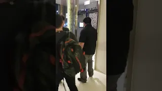 Ben adams trying to access the elevator using his Starbucks Card - A1 live in Manila 2018