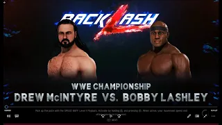 Drew Mcintyre vs Bobby Lashley wwe 2K20 (Backlash) No holds barred match