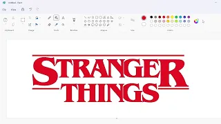 How to draw the Stranger Things logo using MS Paint | How to draw on your computer