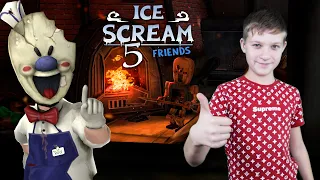 Мороженщик 5 вышел! Играем первый раз в Ice Scream 5 Friends!