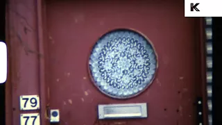 1970s, 1980s UK Housing Estate Front Doors, Super 8 Home Movie