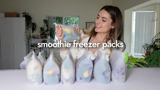 SMOOTHIE FREEZER PACKS! Fruit and Veggie Smoothie Meal Prep