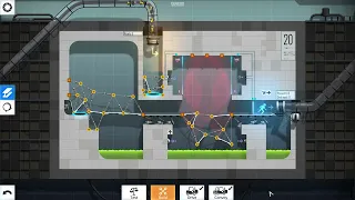 Bridge Constructor Portal Level 20, No Stickman Fall, No Bridge Collapse Solution.