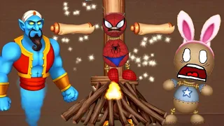The Genie VS Spider Buddy - Kick The Buddy