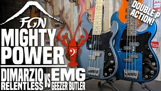 DiMarzio Relentless vs EMG Geezer Butler ft. the FGN JMP Mighty Power - LowEndLobster Tone Shootout