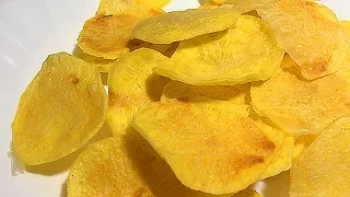 Potato chips 5 min. No oil. Easy 3 way. Snacks | How to make potato chips. Homemade potato chips