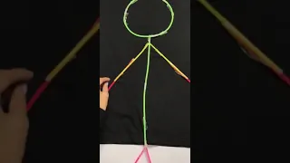 Glow stick man tutorial ✨💚 #diy #foryou