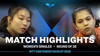 Zhang Wanling vs Diya Parag Chitale | WS | WTT Contender Muscat 2022 (R32)