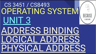 3.3 Address Binding , Logical Address and Physical Address in Tamil