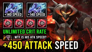 WTF +450 Attack Speed Moon Shard Unlimited Crit Chaos Knight Instant 1 Shot Max Speed Dota 2