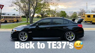 2020 Subaru STI gets TE37's!!! (again)