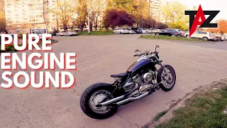 Yamaha VSTAR XVS 650 Bobber | POV PURE ENGINE SOUND 4K