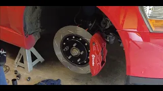 Evo X front brakes on an Evo 9