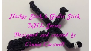 Hockey & Goalie Sticks ~ Rainbow Loom ~ Charms ~ NHL Series ~