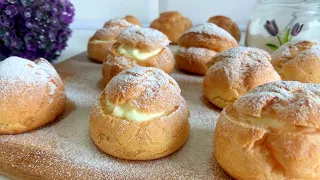 Заварное Пирожное "ШУ" с кремом Пломбир // Cream Puffs Recipe at home