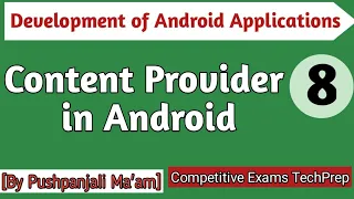 Lec - 1.8 Content Provider in Android in Hindi