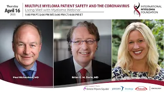 Multiple Myeloma Patient Safety and the Coronavirus