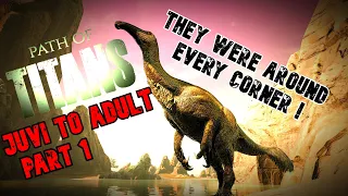 Path of Titans - Juvi to Adult (Live) - Deinocheirus - Highlights - WHO'S RUNING NOW ?