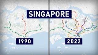 Evolution of the Singapore MRT 1987-2022 (animation)