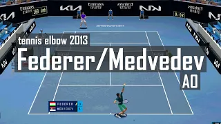 Tennis Elbow 2013 Federer vs Medvedev Australian Open