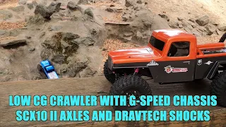 Low CG Belly dragger with G-Speed V3 and SCX10 ii axles - ultimate rc crawler