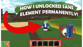 How To Get Sans Element Permanently In Elemental Battlegrounds!