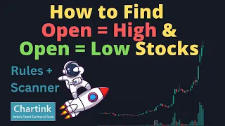 How to find Open = High and Open = Low stocks🔥 Chartink Screener  |  Intraday screener
