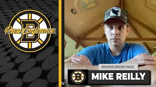 Mike Reilly on RE-SIGNING with Bruins | Media Availability FULL 7-29