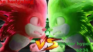 Gio the hedgehog vs master hyper Sonic 1234