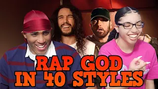 MY DAD REACTS TO Eminem - Rap God | Performed In 40 Styles | Ten Second Songs REACTION