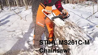 #364 STIHL MS261C-M Pro Forestry Chainsaw. Review. Specs. The First Buck! outdoor channel.