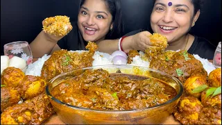 SPICY CHICKEN TANGDI KOSHA 🔥 SPICY EGG GHEE ROAST 🥚 SPICY MASALA FISH CURRY WITH RICE AND RASGULLA